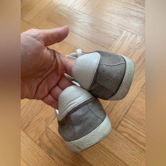 Zara - Grey Leather Sneakers - size 8/39 - Picture 8 of 12